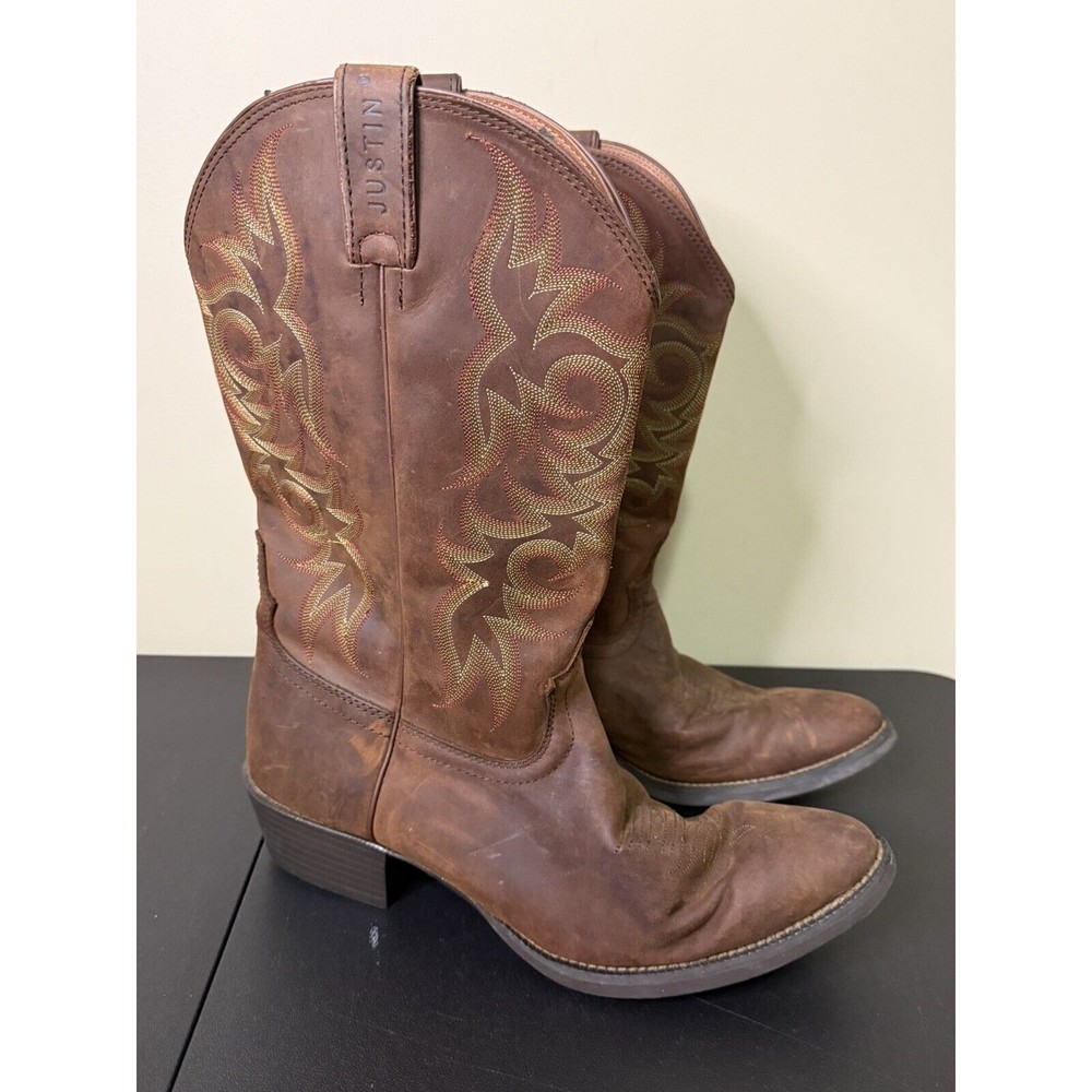 Justin Mens Cowboy Western Boots 2551 Bay Apache Size 13D NWOB